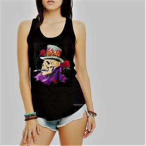 Poison Skull Smoking Poison metal rock Official Tank Top L NWT